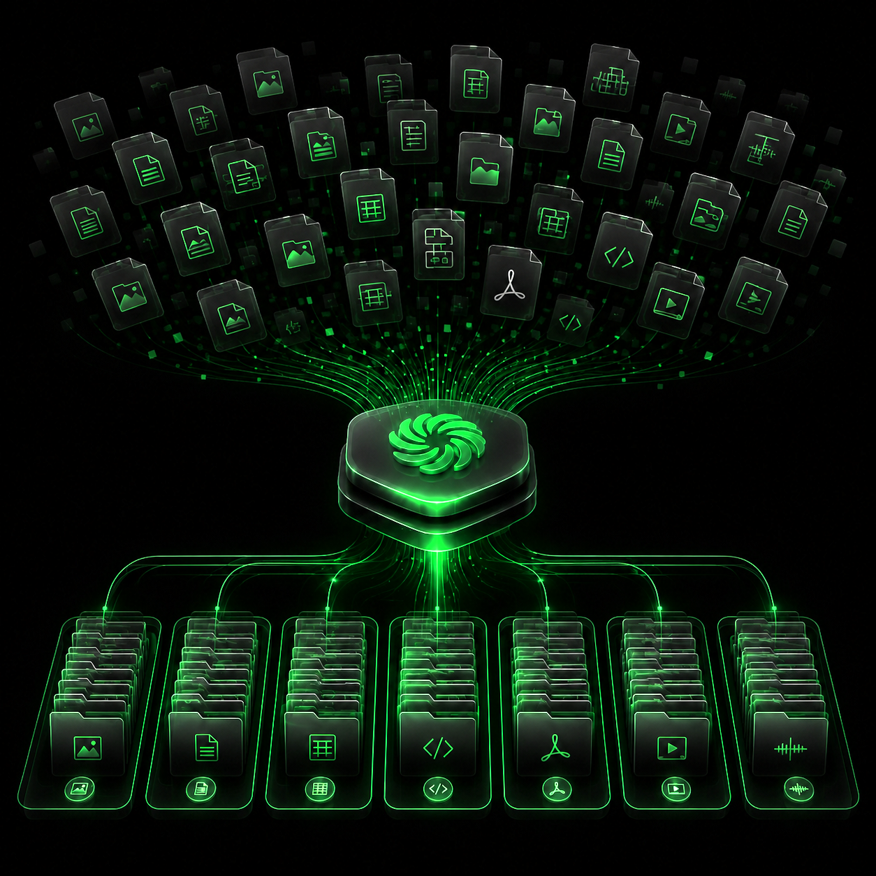 AI requests routed through a controlled infrastructure layer
